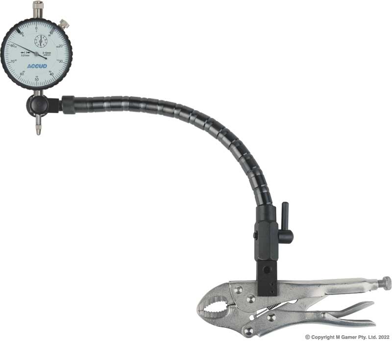 10 mm Indicator With Flex Arm Locking Plier Base
